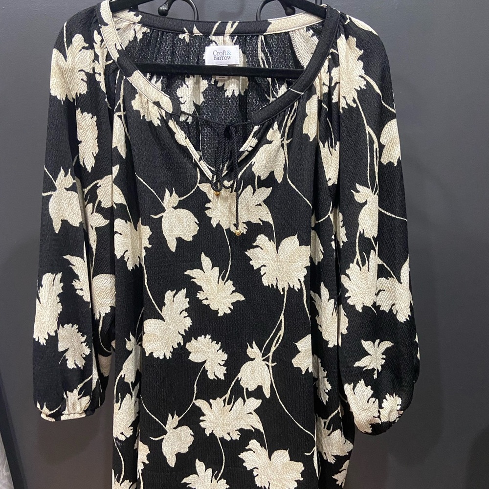 Croft & Barrow Floral Peasant Top